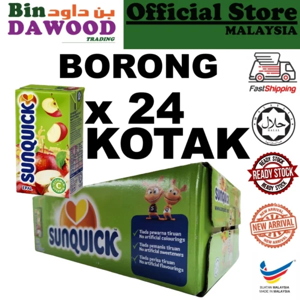 Sunquick Minuman Kotak Ready to Drink 24 x 125ml Assorted Fruit Drink halal RTD MURAH