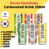 Korea DemiSoda Carbonated Drink 250ml Demi Soda Drink Lemon Peach Apple Grape Orange Grapefruit