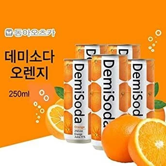 Korea DemiSoda Carbonated Drink 250ml Demi Soda Drink Lemon Peach Apple Grape Orange Grapefruit