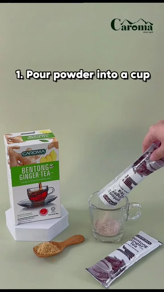 Serbuk Teh Halia Bentong 18g x 10 s x 2 Pek CAROMA Bentong Ginger with Tea Powder 18g x 10 s x 2 Packs