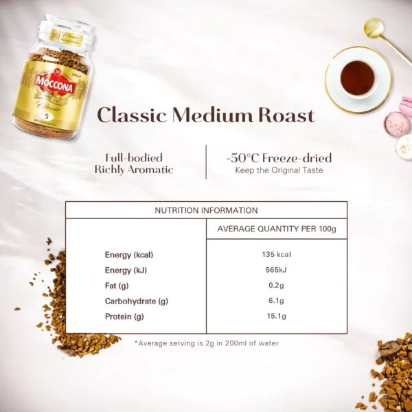 MOCCONA Freeze Dried Instant Coffee Jar 200g HALAL