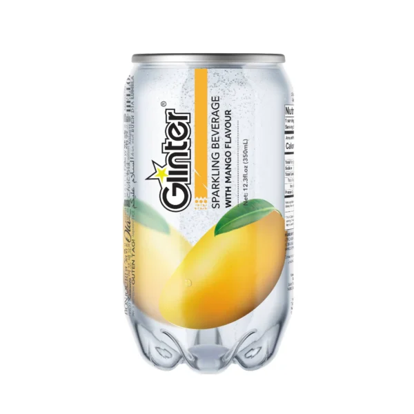 Glinter Mild Sparkling Water Carbonated Soft Drinks Random Flavour 350ml x 12 cans