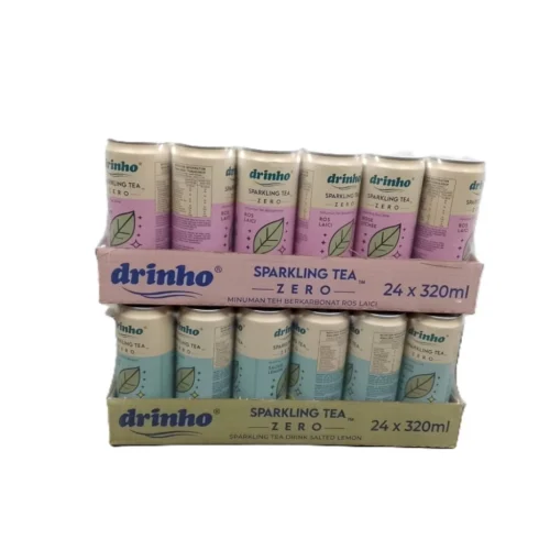 TEH HIJAU BERGAS SPARKLING TEA 320MLX24TIN