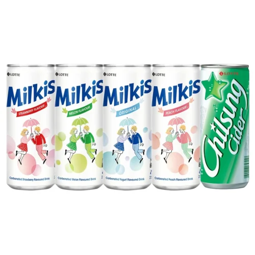 Lotte Milkis Chilsung 250ml x 30 cans 1 Carton