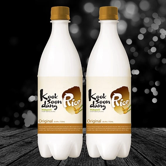 Kooksoondang Korean Rice Makgeolli Original Flavour 750ml x 2 Bottles