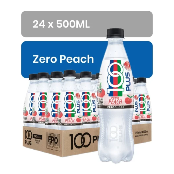 100PLUS Zero Peach 500ML X 24