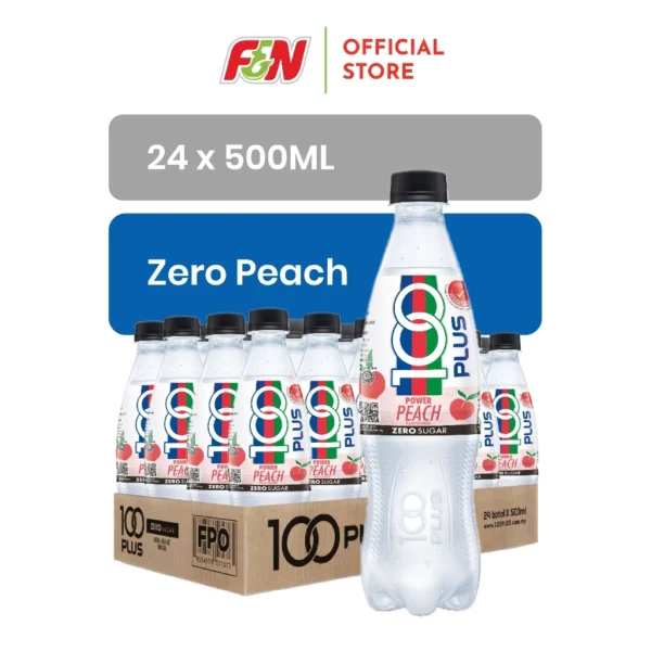 100PLUS Zero Peach 500ML X 24