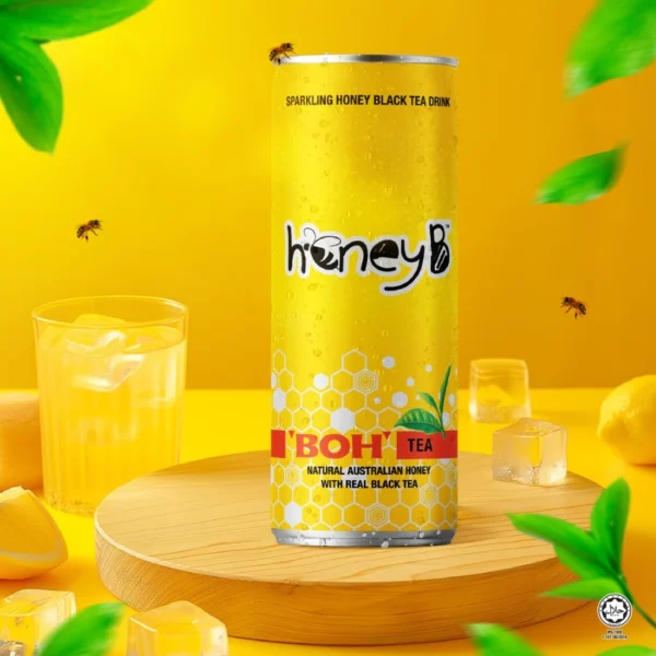 HoneyB Boh Tea Real Sparkling Honey Drink 250ml x 24 Cans