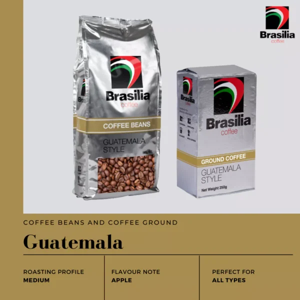 Brasilia Coffee Beans Guatemala 500g 100 Roasted Arabica Coffee Whole Beans