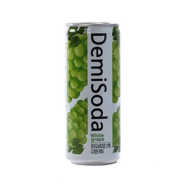 Korea DemiSoda Carbonated Drink 250ml Demi Soda Drink Lemon Peach Apple Grape Orange Grapefruit