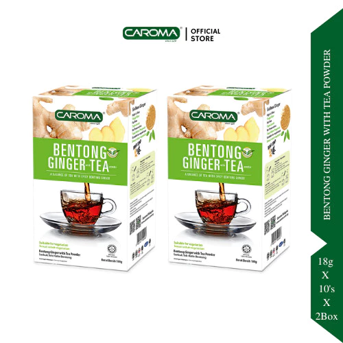 Serbuk Teh Halia Bentong 18g x 10 s x 2 Pek CAROMA Bentong Ginger with Tea Powder 18g x 10 s x 2 Packs
