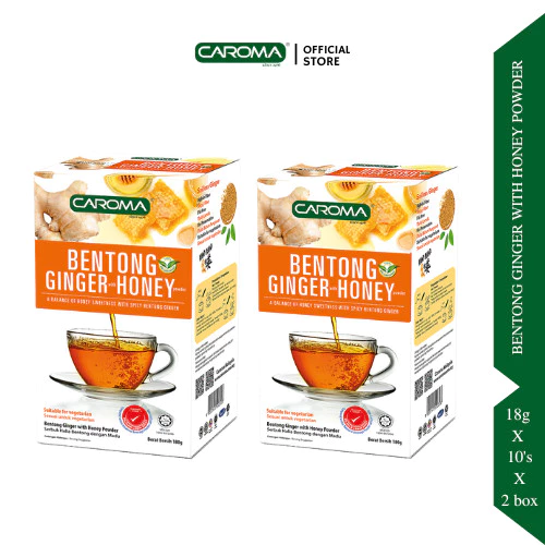Serbuk Teh Halia Bentong 18g x 10 s x 2 Pek CAROMA Bentong Ginger with Tea Powder 18g x 10 s x 2 Packs