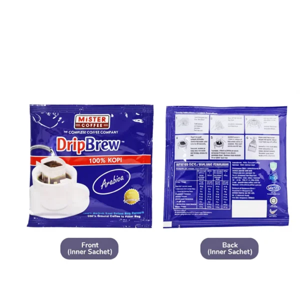 Mister Coffee DripBrew Premium Quality Arabica Drip Coffee 15 Sachets x 10g
