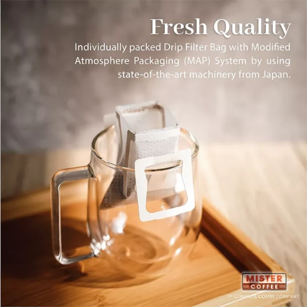 Mister Coffee DripBrew Premium Quality Arabica Drip Coffee 15 Sachets x 10g